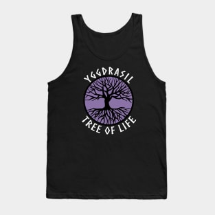 tree of life Yggdrasil Purple Valhalla Vikings Tank Top